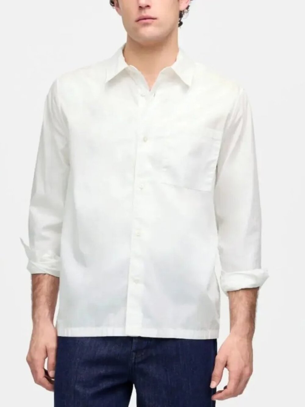 Madewell Men's Straight Hem Cotton Button Up Shirt White Size M NWT